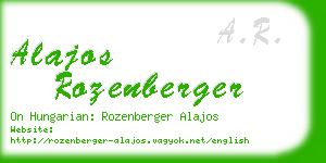 alajos rozenberger business card